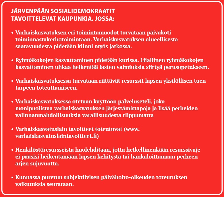 Varhaiskasvatus ja perusopetus kasvavassa kaupungissa