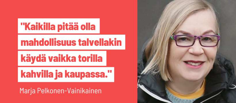Marja Pelkonen-Vainikainen: Lunta ja lumitöitä nyt sit tarpeeksi