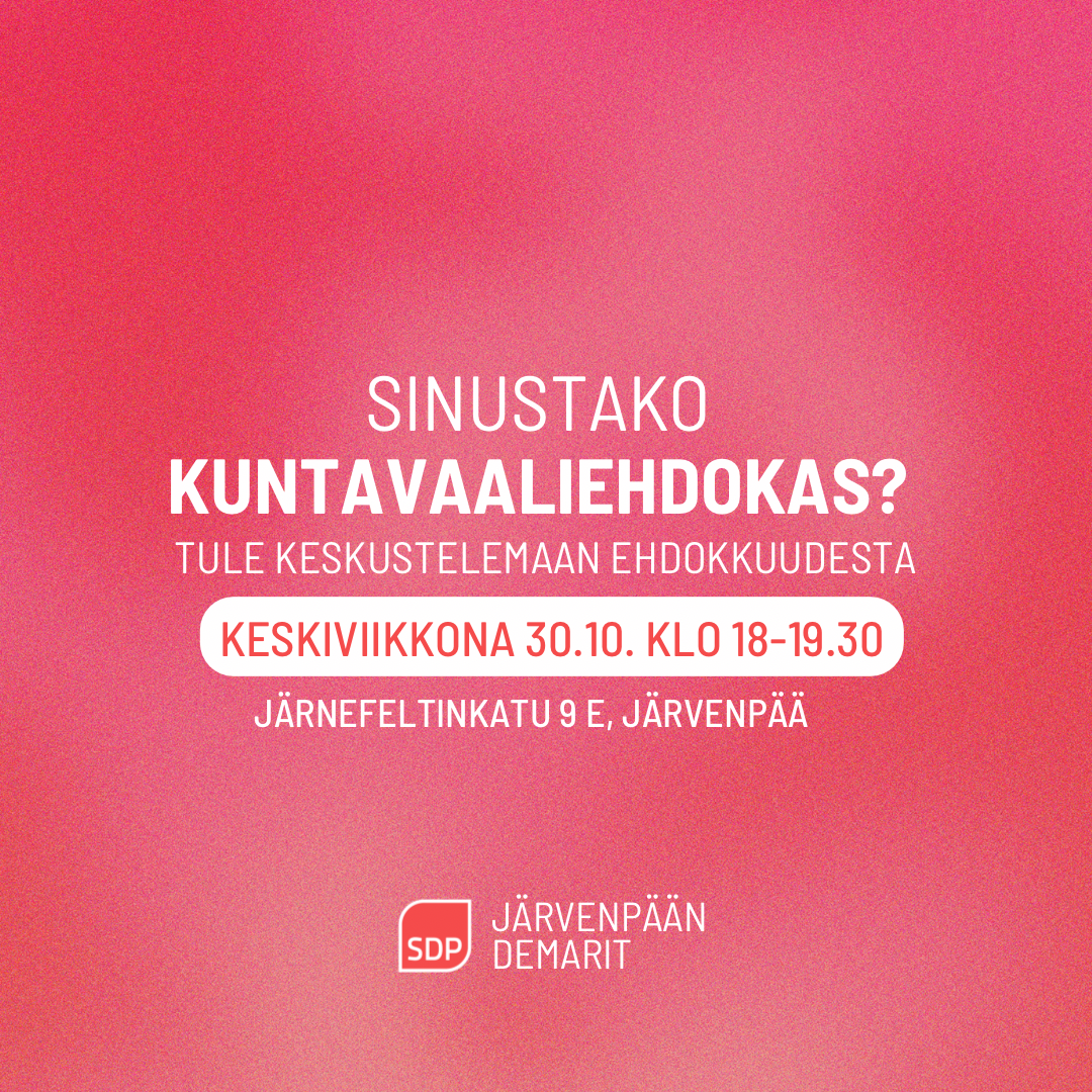 Sinustako kuntavaaliehdokas? – Avoin vaali-ilta 30.10.2024