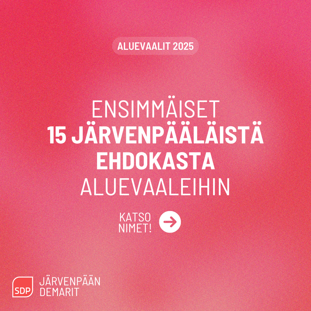Ensimmäiset aluevaaliehdokkaat julki – joukossa 15 järvenpääläistä
