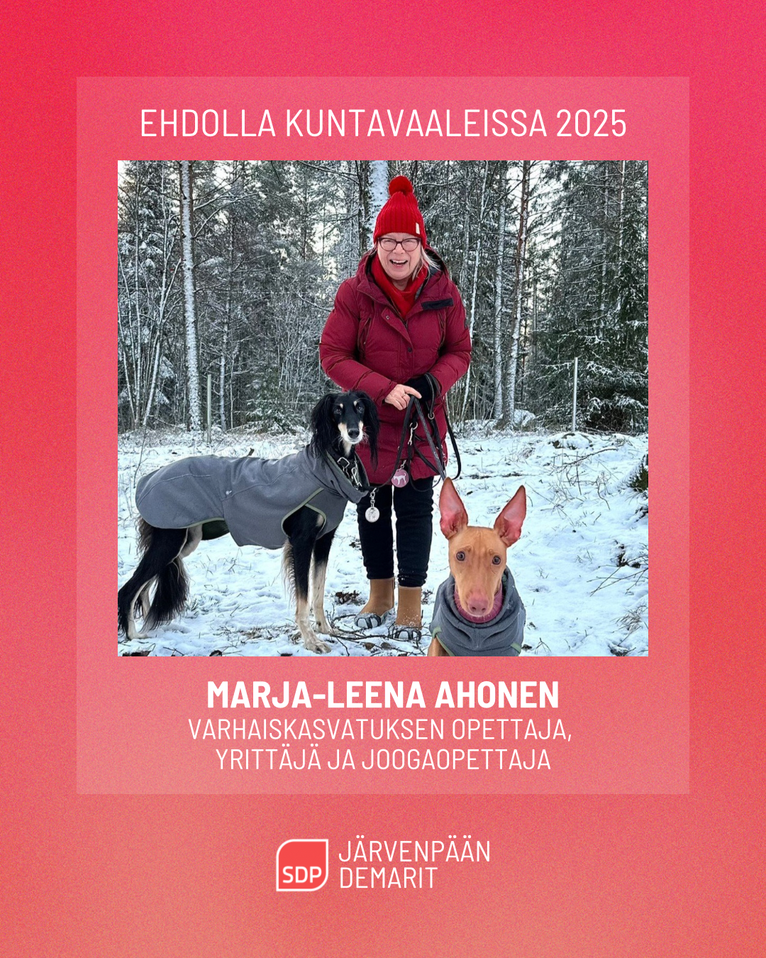 Ehdokasesittely: Marja-Leena Ahonen