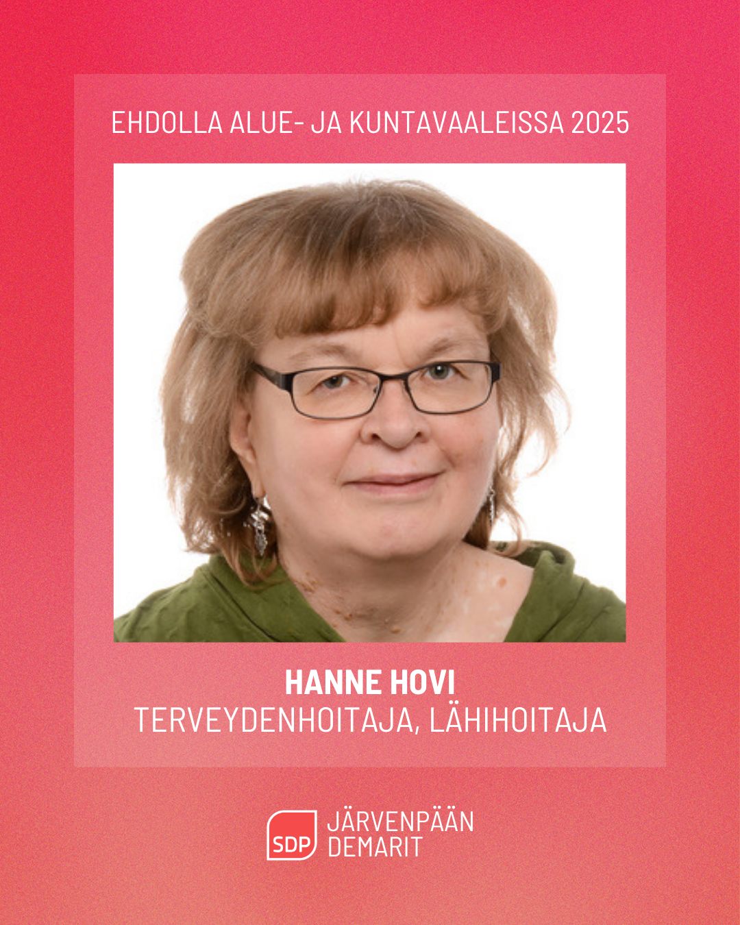 Ehdokasesittely: Hanne Hovi