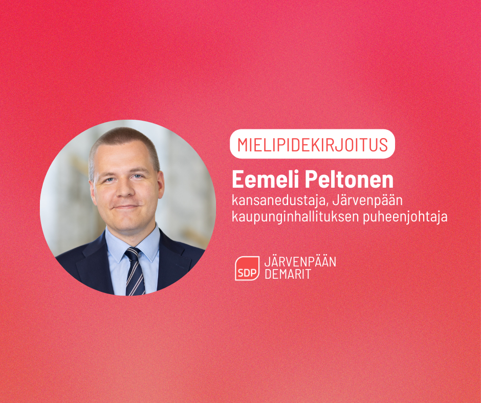 Eemeli Peltonen: Reilu ja turvallinen kotikaupunki