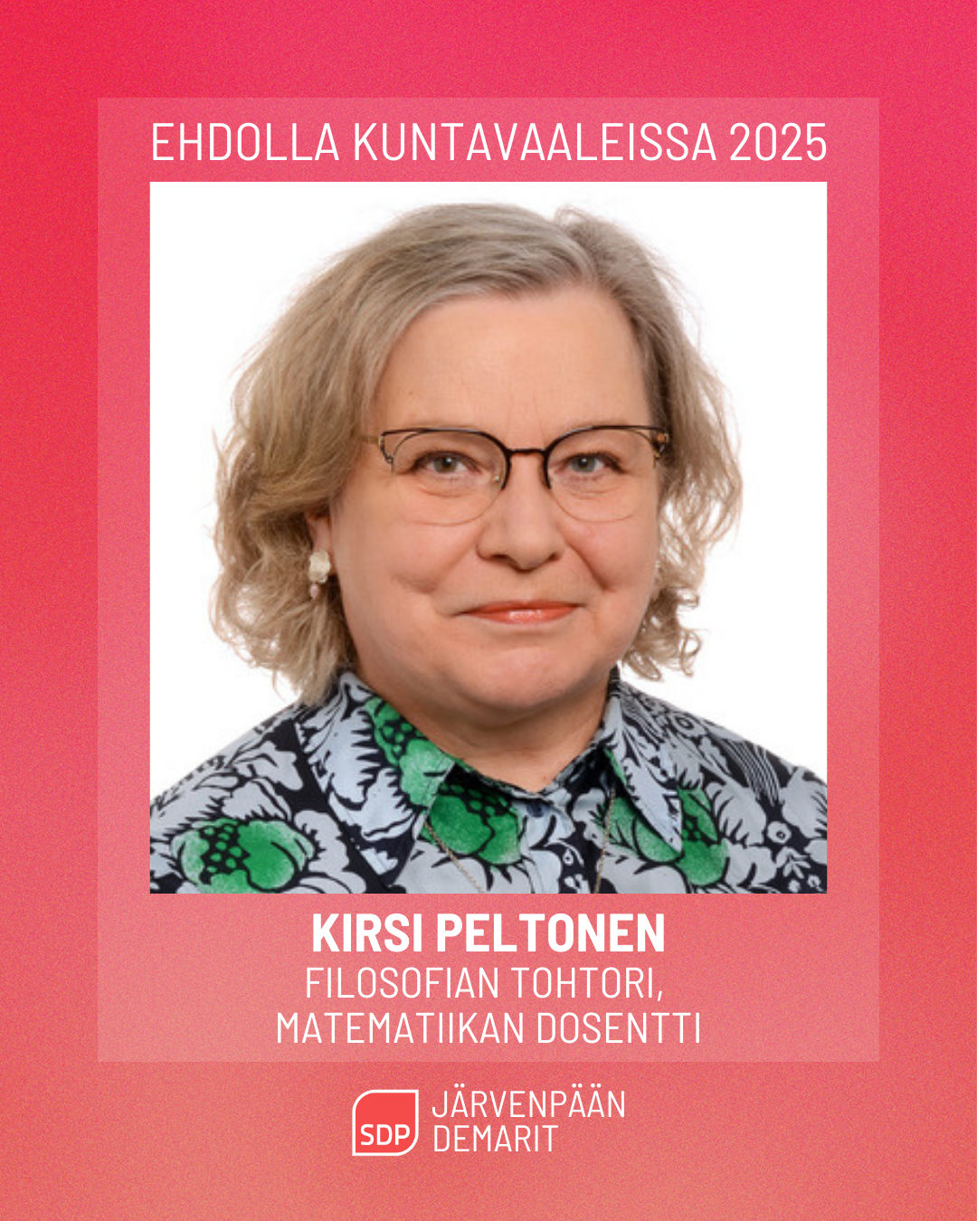 Ehdokasesittely: Kirsi Peltonen