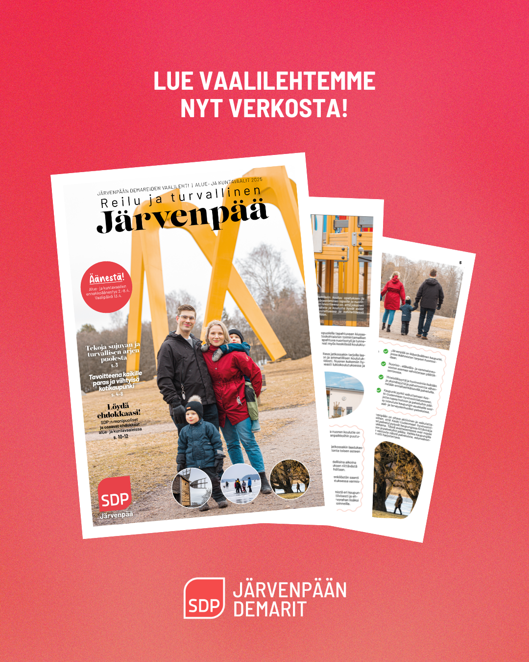 Reilu ja turvallinen Järvenpää -vaalilehti luettavissa!