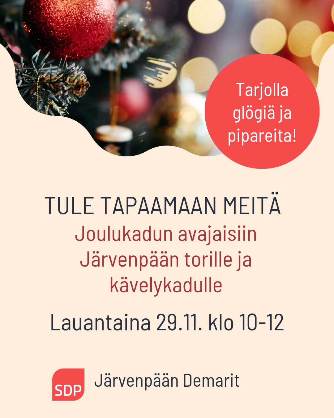 Joulukadun avajaiset 29.11.